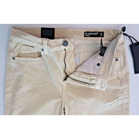 BLANKNYC Women Sz 28 Cream/Ivory The Bond Mid-Rise Skinny Ankle Corduroy Pants - Picture 5 of 10